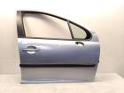 Peugeot 207 Tür vorn rechts Beifahrertür 5-türig KGZ Inari Blau Metallic BJ2010 Peugeot 207 Tür vorn rechts Beifahrertür 5-türig KGZ Inari Blau Metallic BJ2010