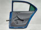 Skoda Rapid NH original Tür hinten rechts Limousine LF5W Race Blue Bj.2013